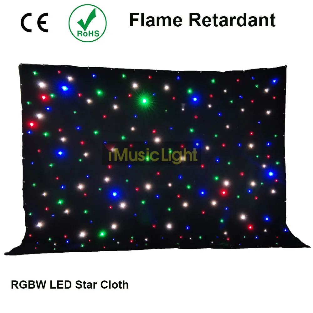 4x6Mtr Starcloth Sparkley драпировка Светодиодная звезда тканевый фон с системой
