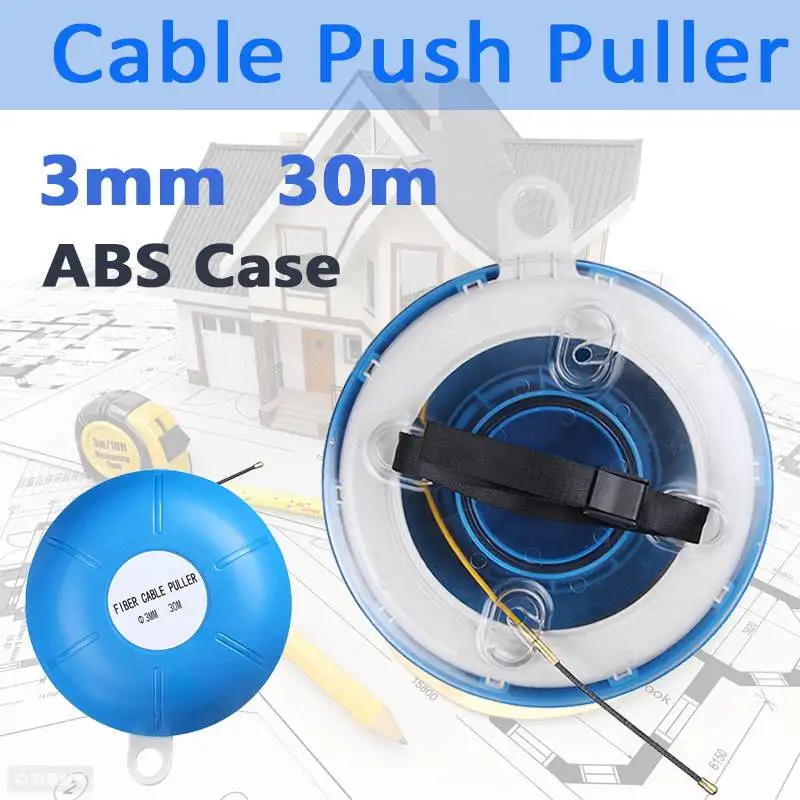 

30M 3MM Through Wall Steel Cable Wire Puller Cable Puller Fish Tape Cable Fiberglass Puller Fiberglass Metal Wall Wire Conduit