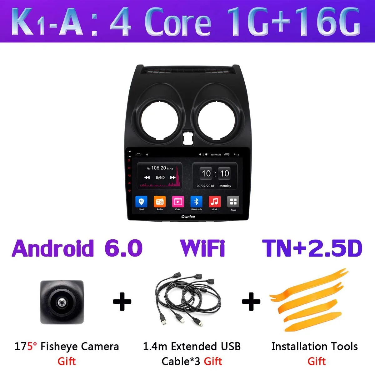 K1-A " 360 ° панорамный автомобильный dvd-плеер на основе Android gps навигация радио для Nissan Qashqai 1 2006-2013 J10 мультимедиа CarPlay DSP 4G LTE - Цвет: K1-A