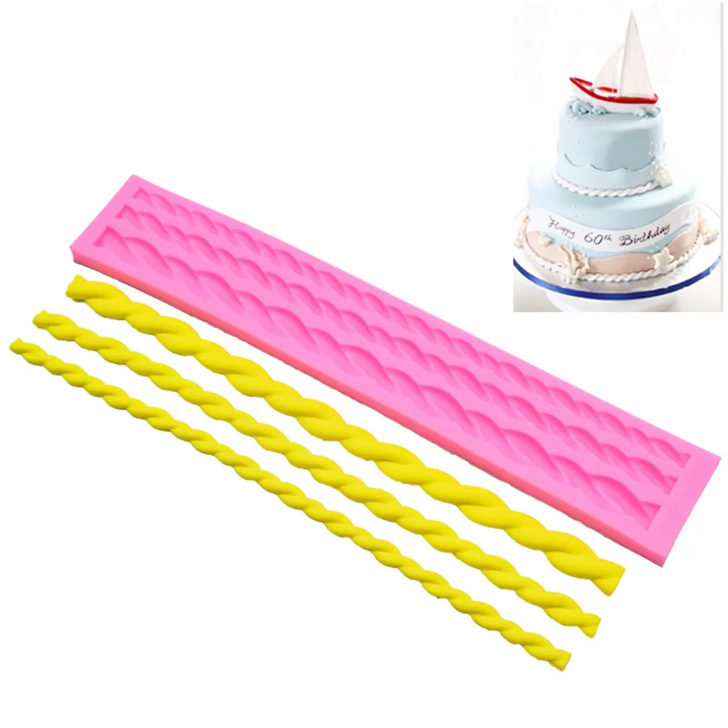 DIY веревка для выпечки лента торта кружева силиконовая помадка Шоколадные