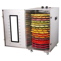 16 trays food dehydrator fruit dryer machine automatic rotation meat snacks dried fruit machine vegetables commercial for home
