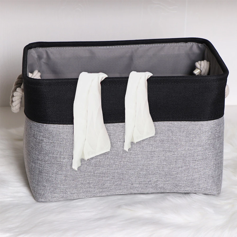 Корзина для хранения грязной одежды портативная холщовая корзина белья домашняя