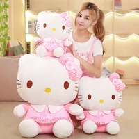 60cm kawaii cat pillow hello plush toy stuffed toy cat dolls anime figure toys for children anime doll kid baby birthday gifts