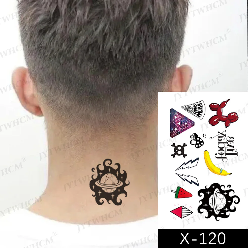 Водостойкая Временная тату-наклейка сердце пистолет флэш старый школьный