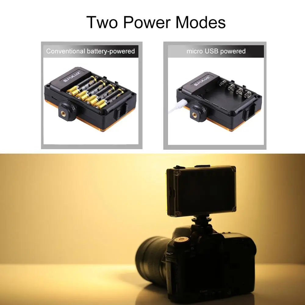 

PULUZ 104LEDs Photography Video & Photo Studio Light with White & Orange Magnet Filters Light Panel for Canon,Nikon,DSLR Cameras