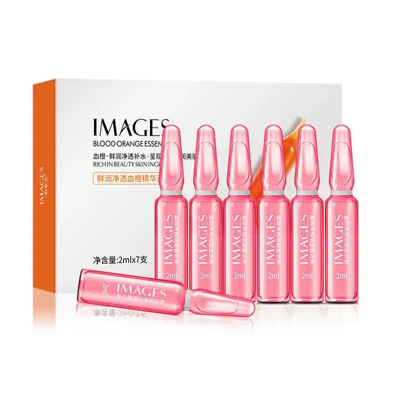 

7pcs Dark Spot Corrective Ampoule Set Orange Vitamin & Hyaluronic Acid Moisturizing Soothes Lifts Firmness Face