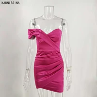 short one shoulder sexy cocktail dresses backless sweetheart satin bodycon mini homecoming dress party dress vestidos real photo