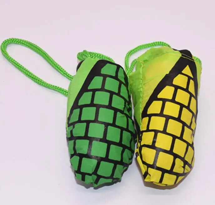 1PCS Corn 1 шт. многоразовая хозяйственная сумка для женщин, для овощей, фруктов, эко, многоразовая складная сумка для покупок, чехол, милая большая сумка для хранения, тканевая сумка - Цвет: 1PCS Corn