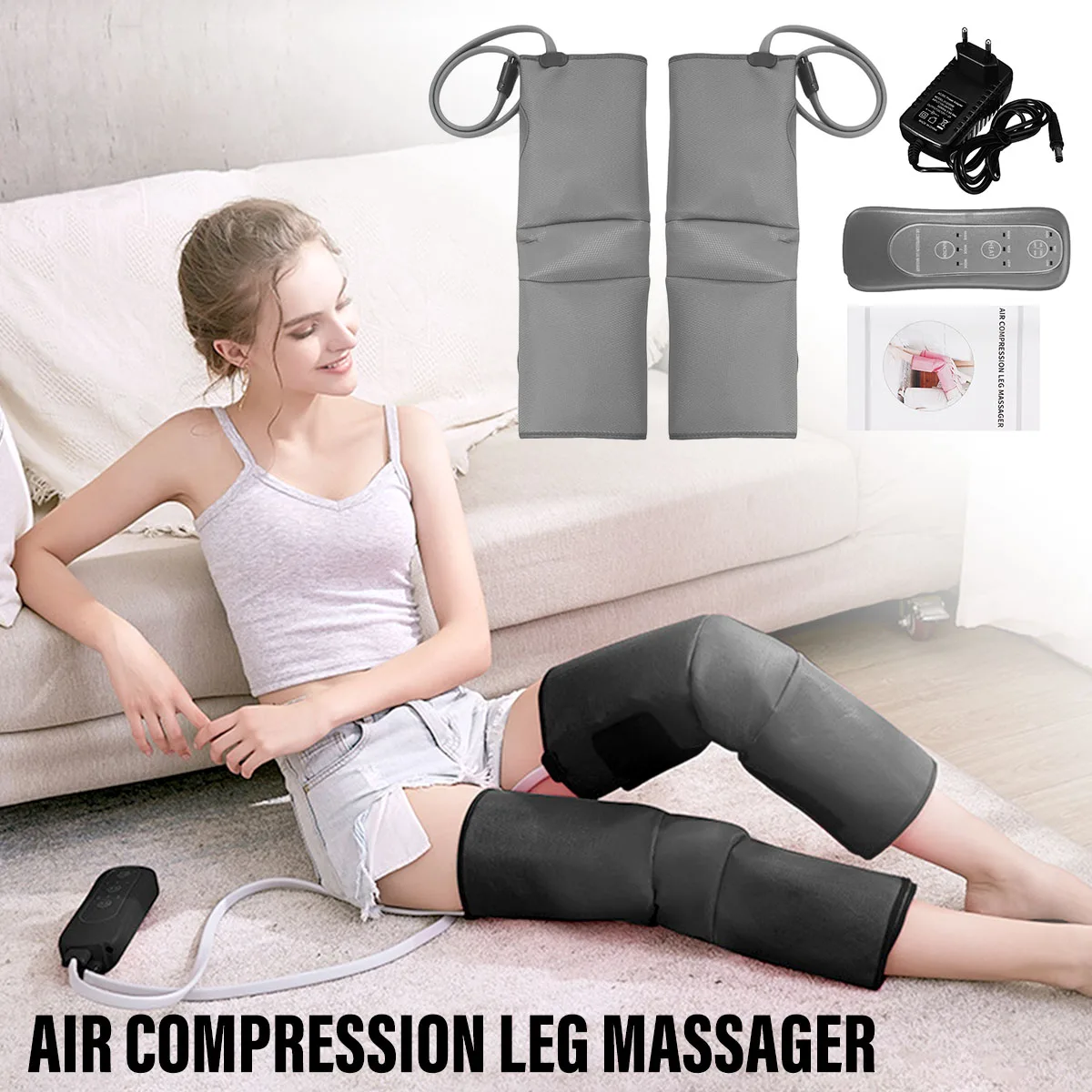 

Массажер для ног с воздушным давлением улучшает циркуляцию крови, расслабляющий массажер для бедер и икр, расслабляющий мышцы, лимфатическ...