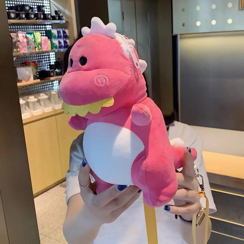 

Female 2020 Korean Cartoon Dinosaur Messenger Bag Cute Girl All-match Shoulder Multifunctional Fashionable Mobile Phone Bolsa