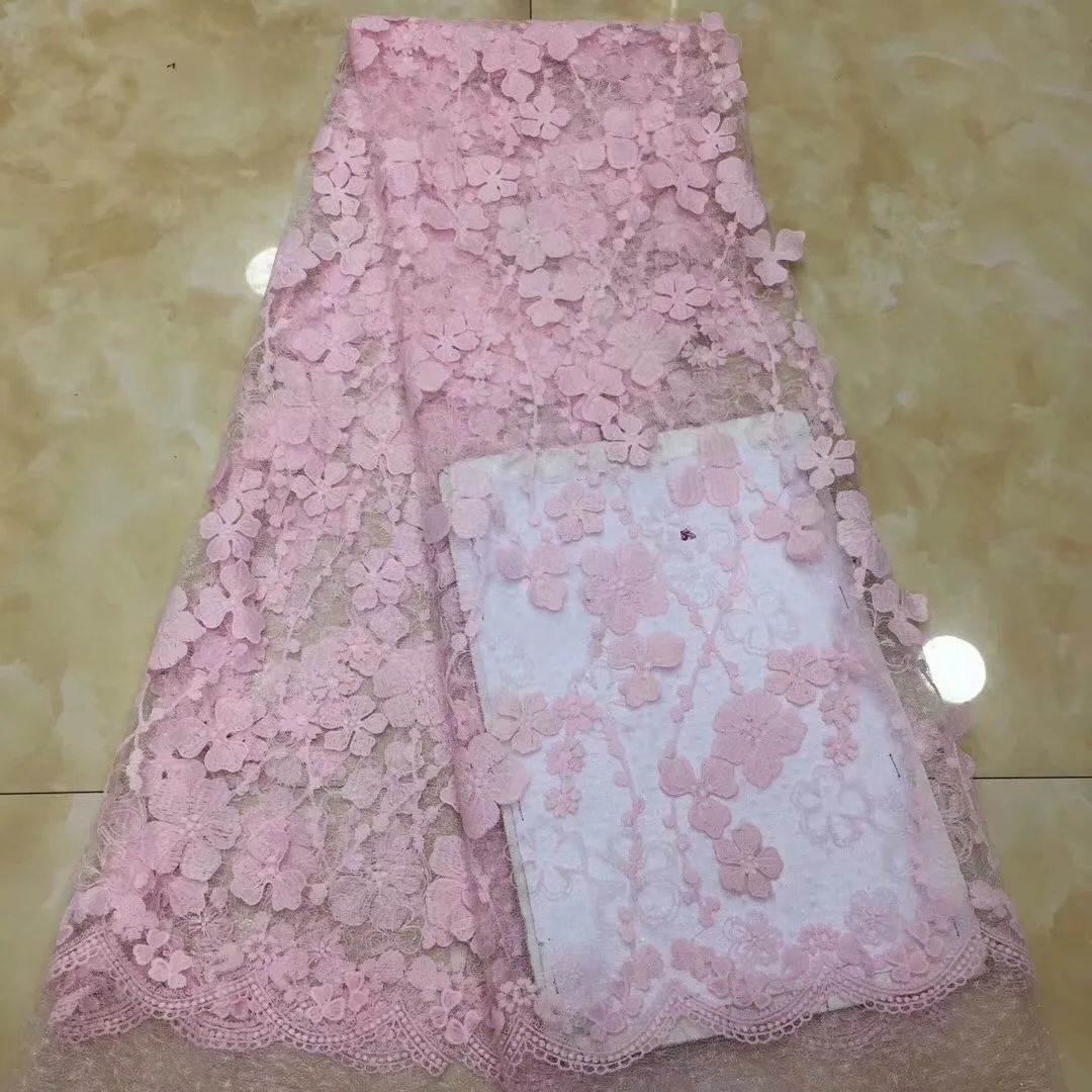 

Afrikaanse Stof Kant Borduurwerk Mesh Kant Trim voor Vrouwen Trouwjurk Hoge Kwaliteit 3d Lace Kralen Franse Tulle Lace