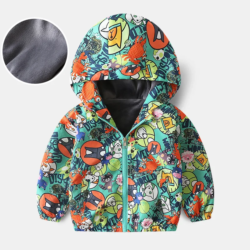 Детская одежда для маленьких мальчиков и девочек осенне зимняя модная Вельветовая ветровка на молнии с