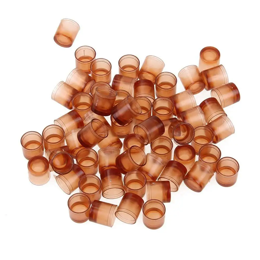 

120Pcs Beekeeping Queen Cell Cup Bee Foundation Beekeeping Tools Brown Bee Queen Rearing Cell Cups Plastic Incubation