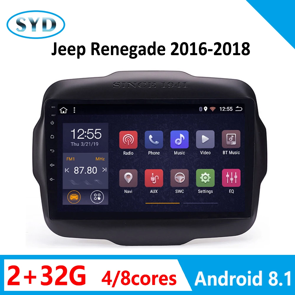 RAM 2G для Jeep Renegade Car Radio 2016 2017 2018 Android 8 1 9 &quotаудио стерео GPS навигация Мультимедийная
