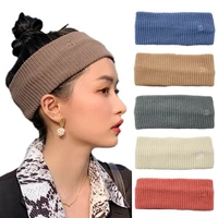 fashion headbands for women d letter headband knit sports headband korean version of headband wool face wash headband 337