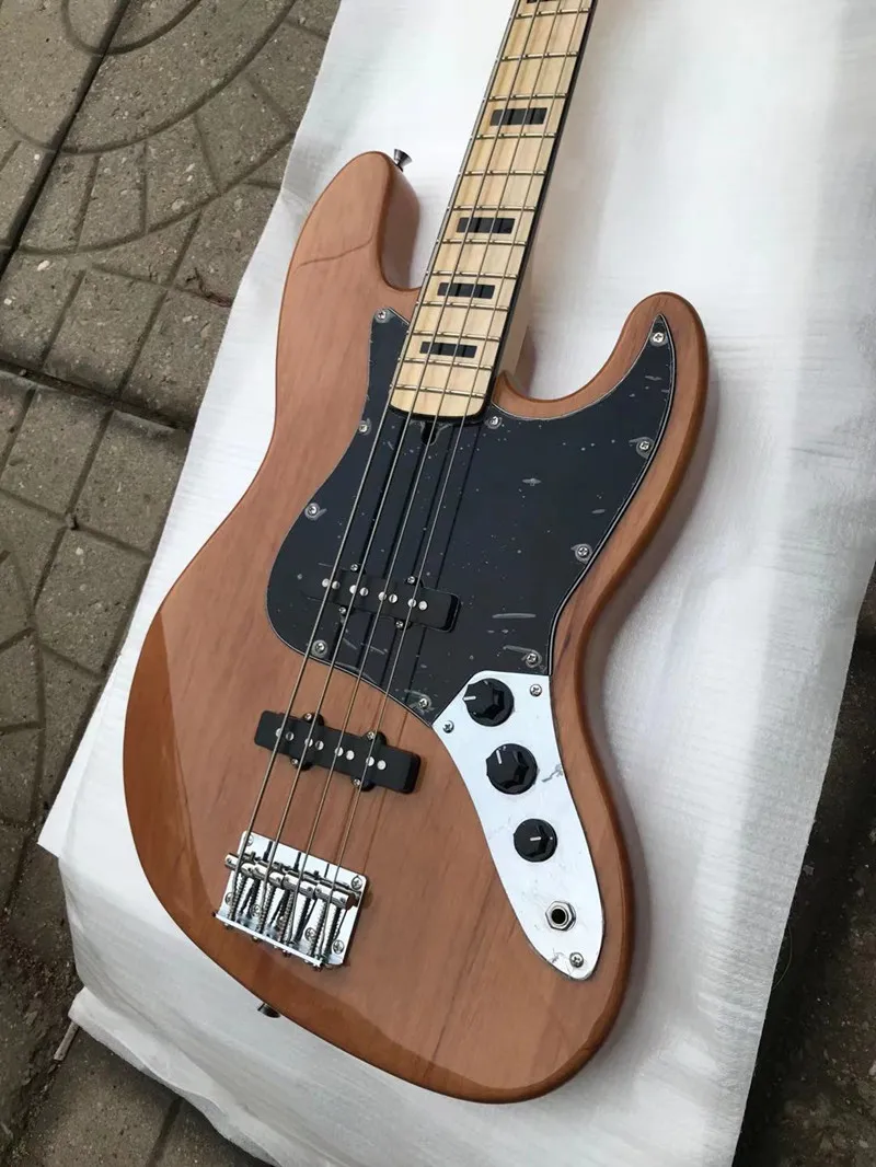 2021 высокое качество 4 струны джаз бас Альдер естественный цвет реальные