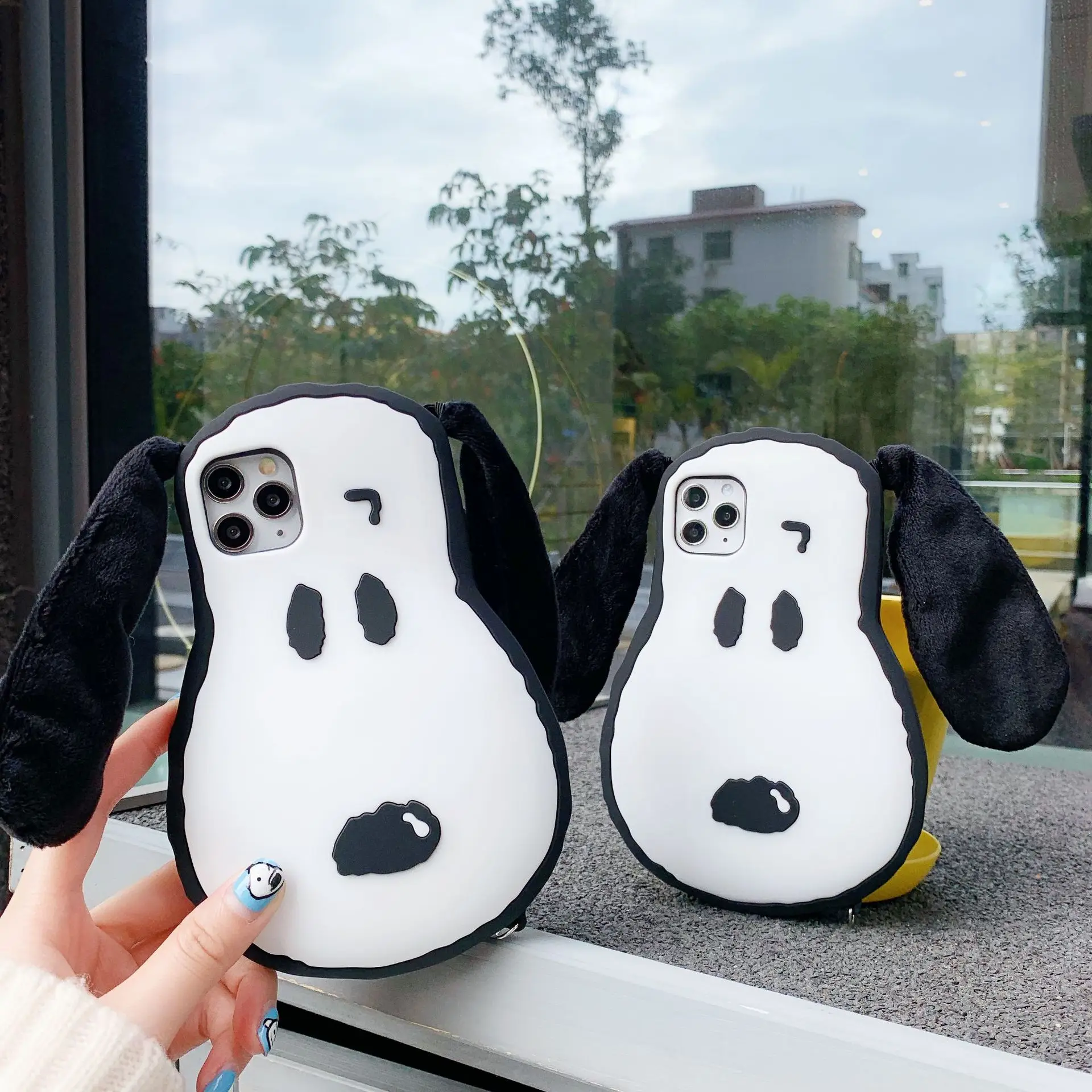 

2021 Silicone Cartoon Dog Phone Case for IPhone 6 7 8 Plus X XR XS 11Pro Cute Phone Case Anti-fall Personality Protective Cover