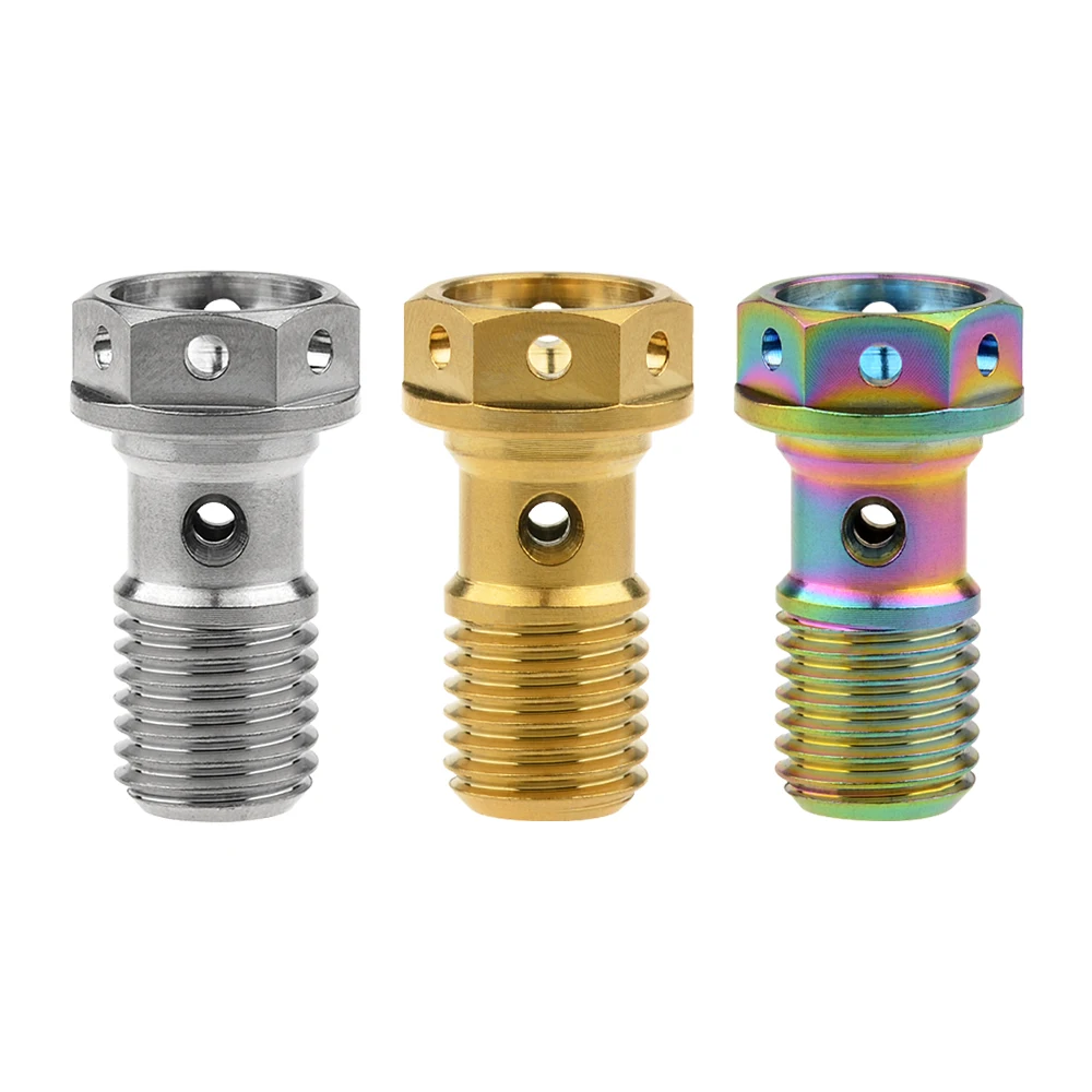 Xingxi болты из титанового сплава мотоцикла тормозной суппорт винт трубки M10 P1.0 1 25