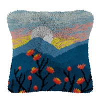 sunrise natural phenomena painting pattern latch hook cushion super hot mint case modern print decorative pillowcase sofa