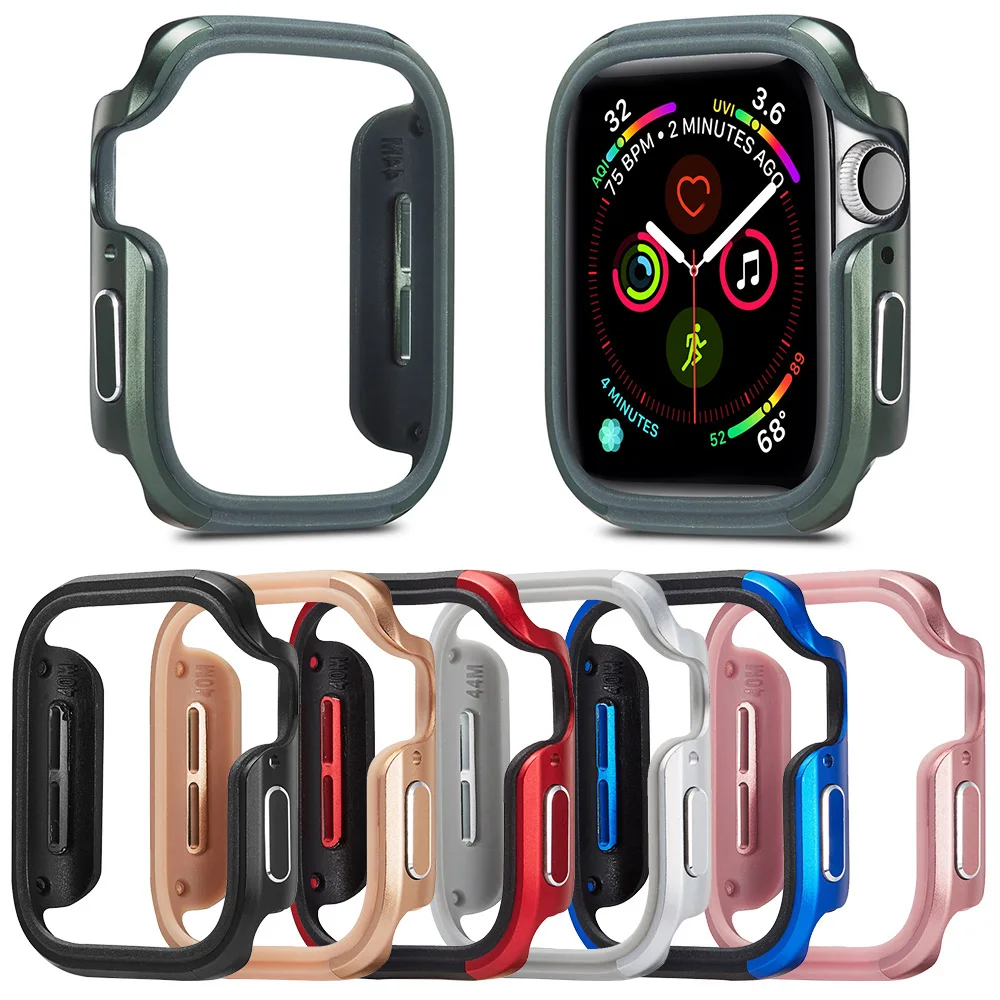 Чехол из алюминиевого сплава и ТПУ для Apple Watch SE Series 6 5 4 3 чехол 40 мм 44 42/38 защитная