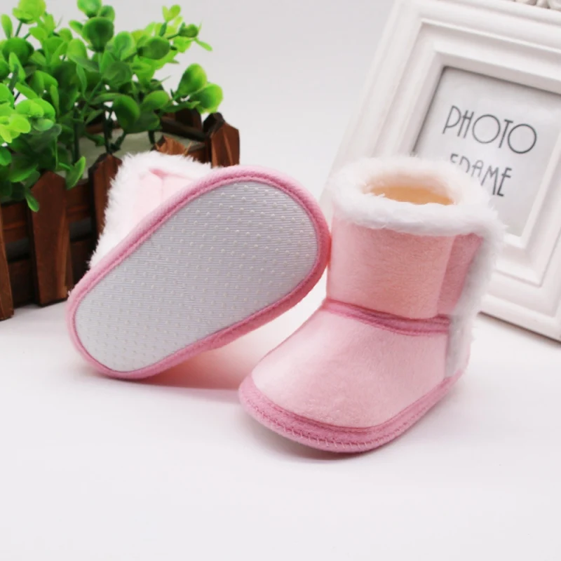 

Winter Warm Shoes Baby Girl Boots For Girl Newborn Soft Soled Solid Color Fur Snow Booties Toddler Infant Children Boy Crib Shoe