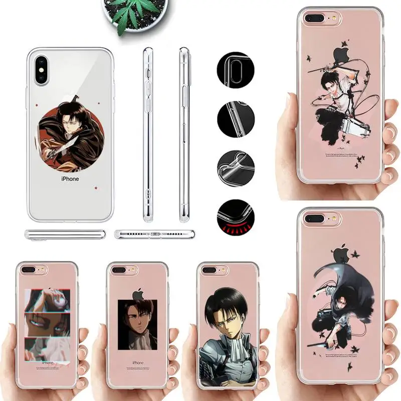 

Levi Attack on Titan Phone Case for iPhone 11 12 13 mini pro XS MAX 8 7 6 6S Plus X 5S SE 2020 XR case