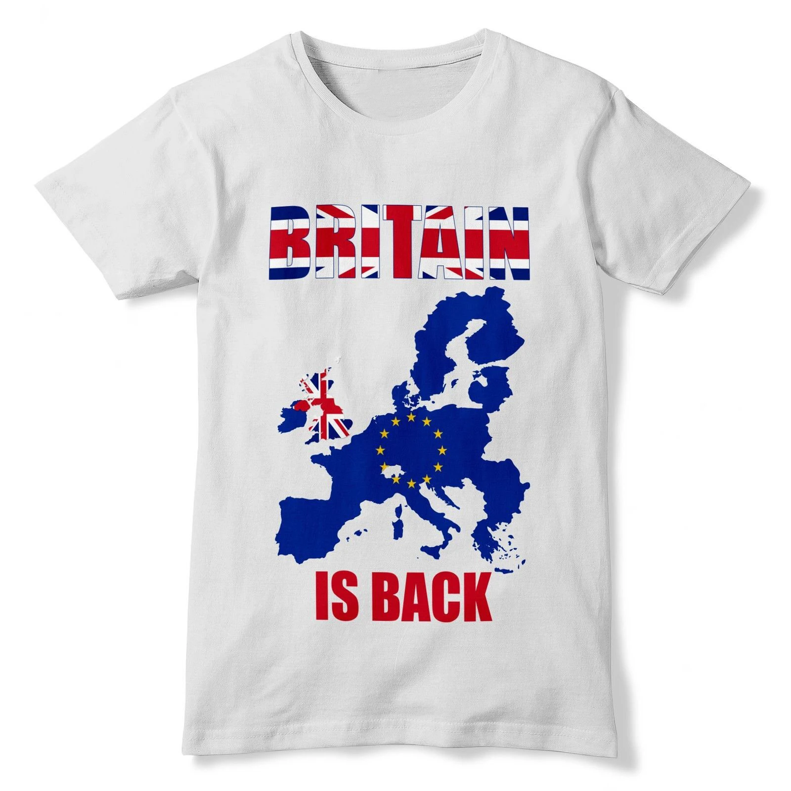 

Britain is Back. Europe Map 23rd June Independence Day Brexit T-Shirt. Summer Cotton Short Sleeve O-Neck Mens T Shirt S-3XL
