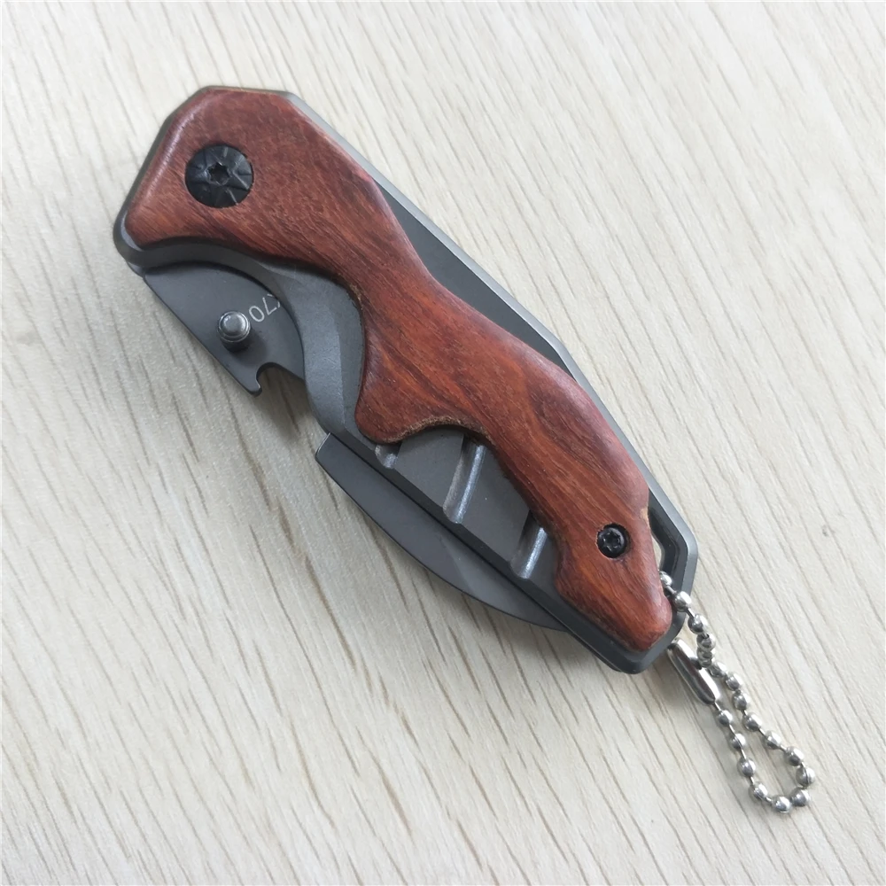 Тактический 55HRC Твердость 3CR13MOV лезвие сталь + куриное крыло с деревянной ручкой