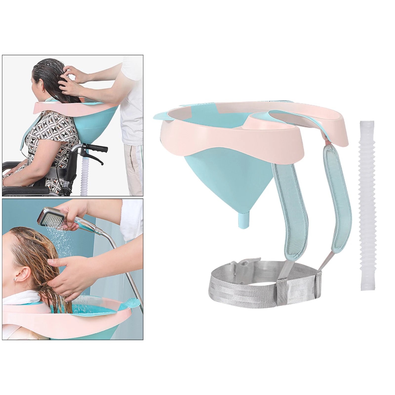 

Foldable Shampoo Basin for Handicapped Bedridden Patients Kids Convenient