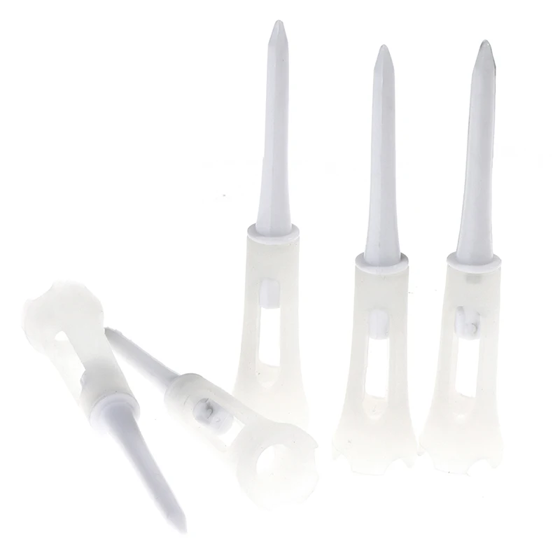 

5Pcs Plastic Golf Tees Golf Tools Soft Rubber Low Resistance Rubber Cushion Durable Golf Tees Golf Accessories