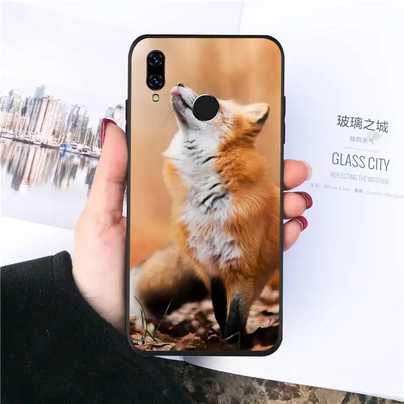 

Fox cute animal Phone Case For Huawei honor Mate P 10 20 30 40 i 9 8 pro x Lite smart 2019 nova 5t shell funda coque