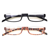 boncamor half frame reading glasses spring hinge hd prebyopia optical eyeglasses diopter 0 600