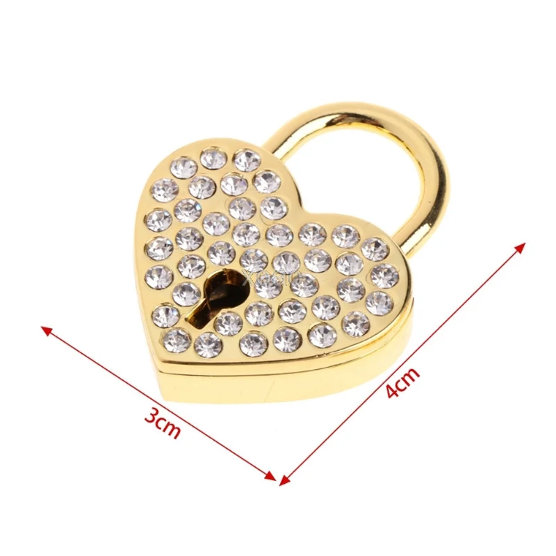 1 шт. миниатюрный чемодан с замком в форме сердца и бриллиантом подарок для