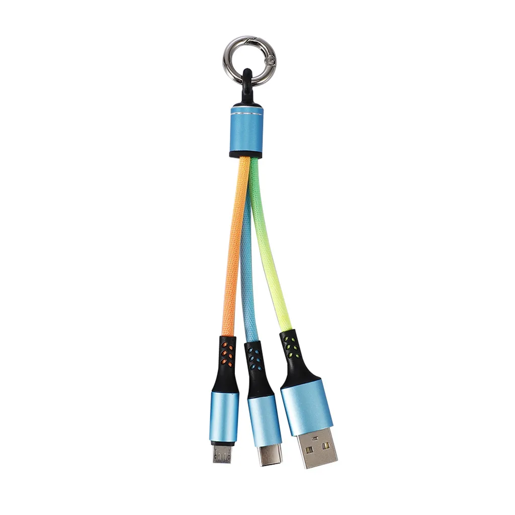 Ouhaobin 3в1 8Pin USB Type C Micro кабель для Galaxy S9 Huawei P9 Samsung S6/S4 быстрая зарядка нейлон|Кабели
