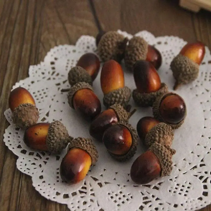 Промо-акция! 20 шт. искусственные желуди для осеннего дисплея Свадебная вечеринка