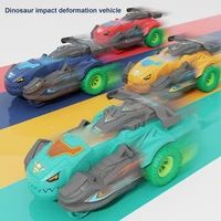transforming dinosaur led car dinosaur transform car toy automatic dino dinosaur transformer toy car for kids