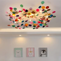 modern color agate ceiling lamp luxury art colorful kitchen led ceiling lamp firefly bedroom living room decor interior lighting