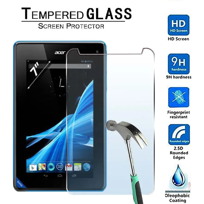 

For Acer Iconia Tab B1 7"-9H Ultra clear Premium Tablet Tempered Glass Screen Protector Film Protector Guard Cover
