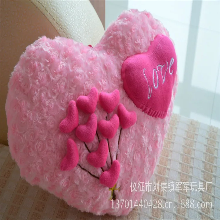 

Rose Flower Plush Pillow Love Heart Shaped Pillow Cushion Valentine's Day Plush Pillow Creative Love Pillow Plush Toy