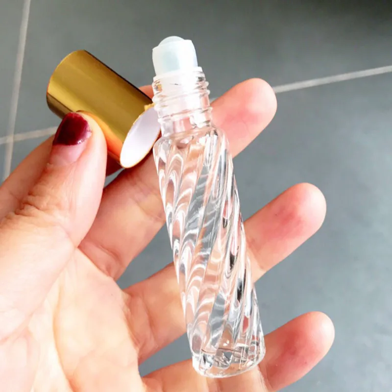 

10/30/50pcs 10ml Glass Refillable Perfume Bottle Roll on Bottles for Essential Oils Vial Empty Perfume Sample Roller Bottle