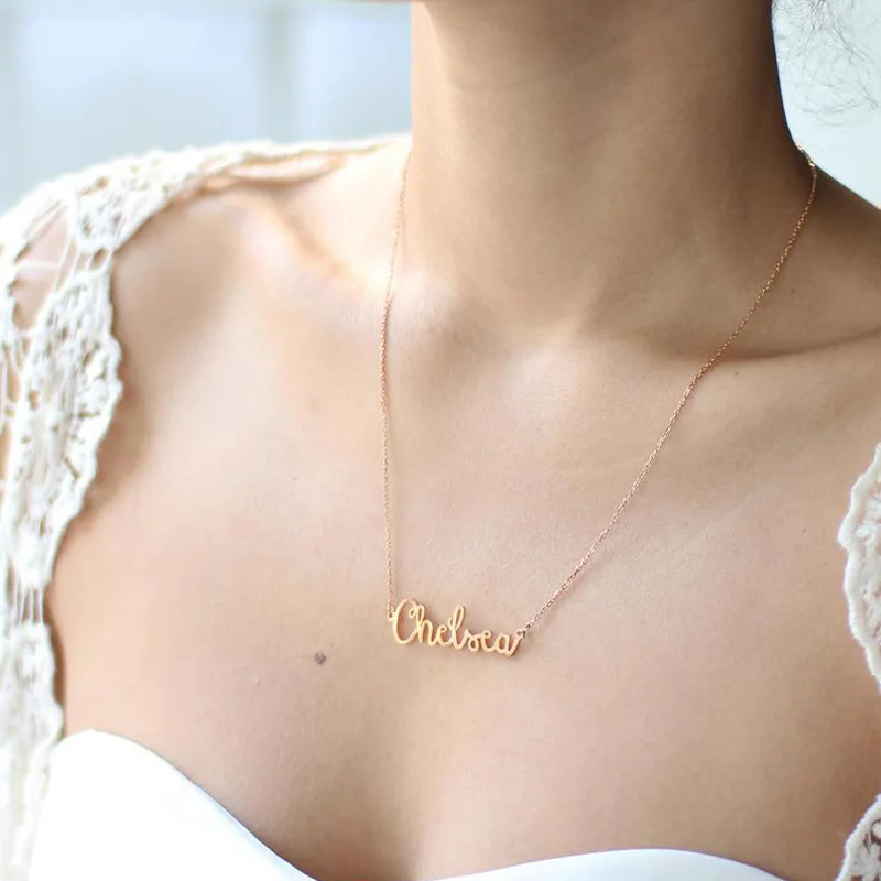 Ожерелье с именем на заказ • ожерелье индивидуальным для маленькой девочки