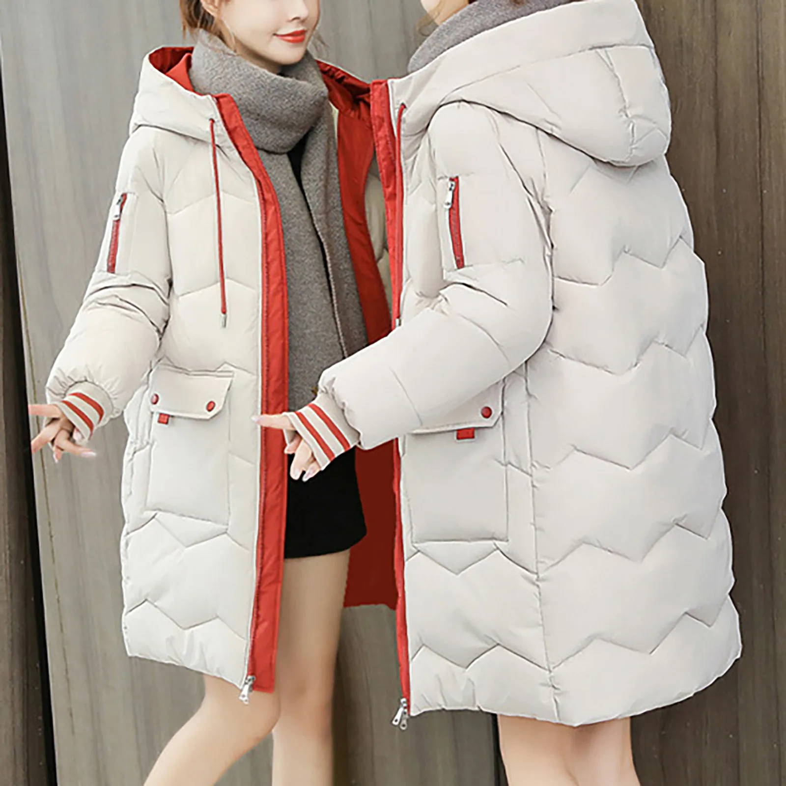 

2021 Winter Women Jacket Coats Long Parkas Female Down Cotton Hooded Overcoat Thick Warm Jackets Plus Size Casual Student Coat