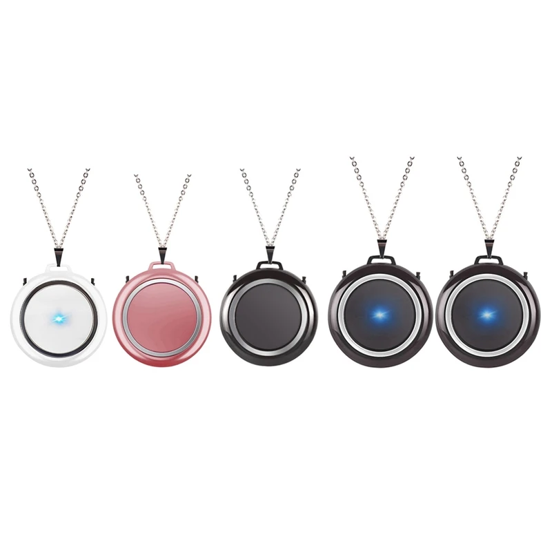 

3 Set Necklace Air Purifier, Hanging Neck Portable Car Oxygen Bar Air Purifier,Bright Brown Black & Random Colors