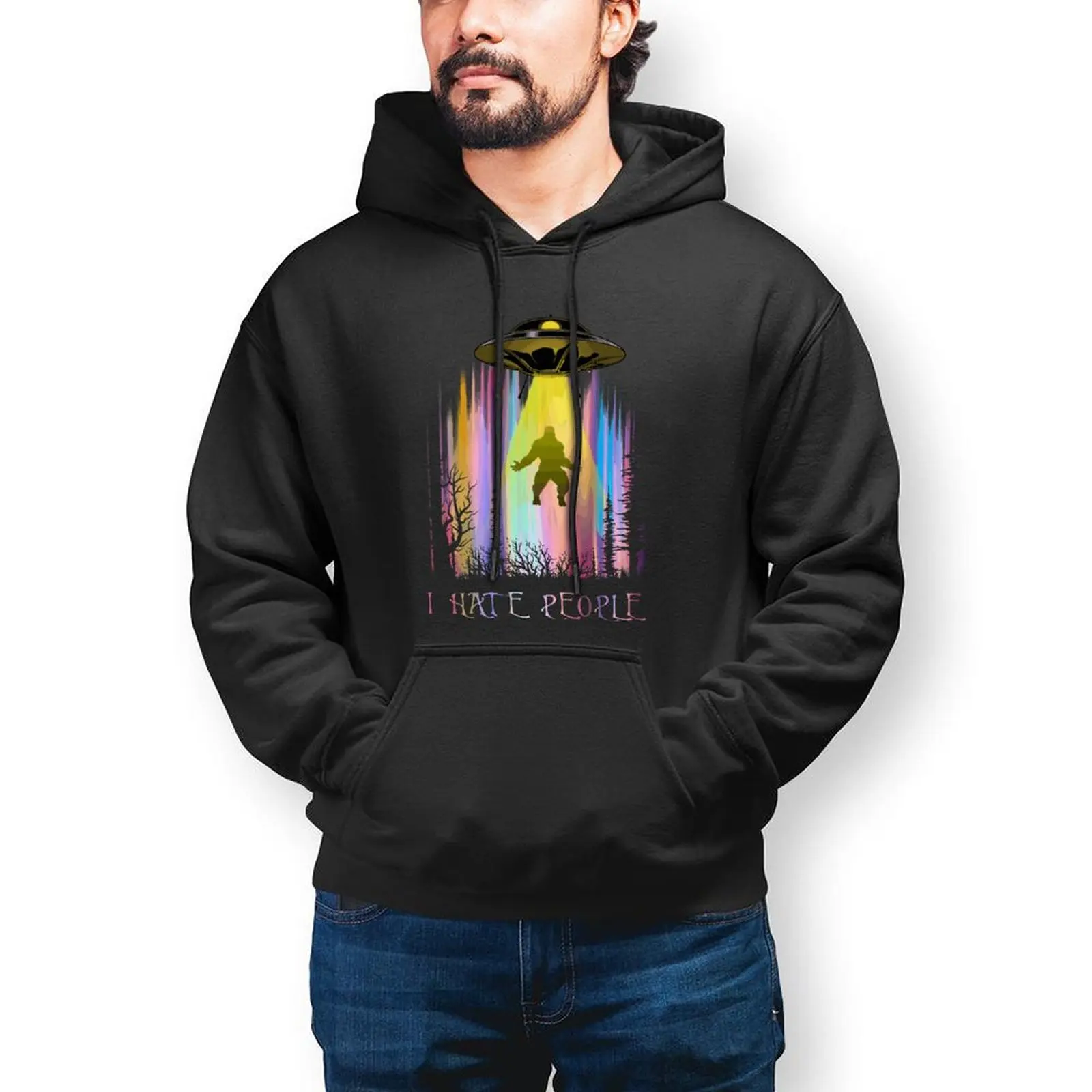 

I Hate People Hoodie Outdoor Winter Hoodies Casual Long Sleeve Cotton Pullover Hoodie Men XXL