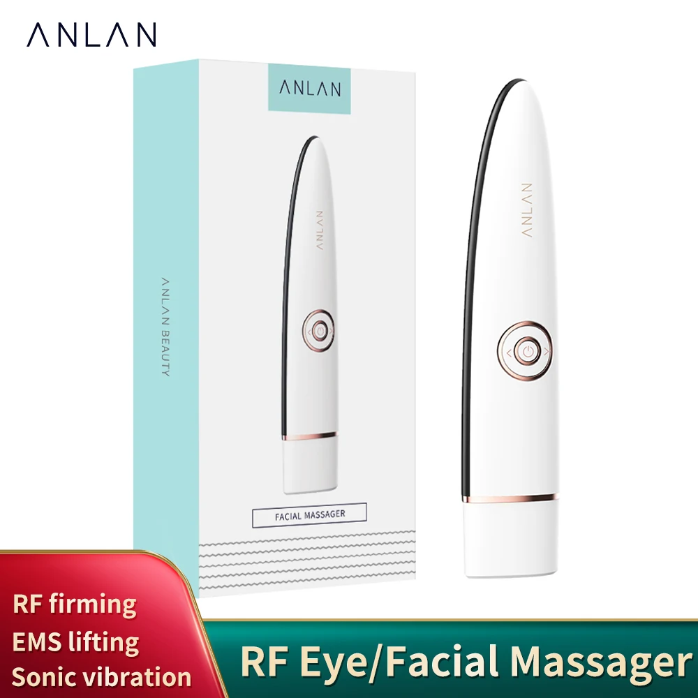 Аппарат косметический ANLAN RF лифтинг EMS для подтяжки кожи от темных кругов и мешков
