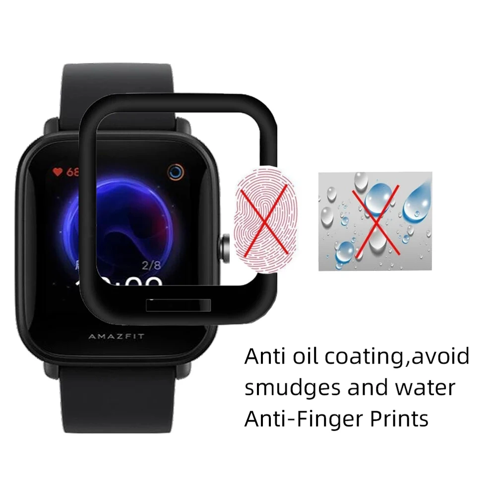 Защитная пленка из мягкого стекловолокна для XiaoMi HuaMi Amazfit Watch Bip U/Pop /Bip U Pro/Pop Pro
