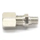 5 шт., Метрическая наружная резьба M6, латунный разъем для соединения труб диаметром 4 мм, Компрессионный фитинг для труб