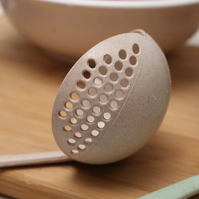 Wheat Straw SpoonColander Two-in-one Plastic Large Spoon With Long Handle | Дом и сад