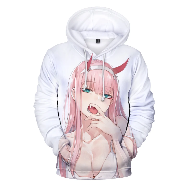 Толстовка Darling In The Franxx для мужчин и женщин худи Zero Two в стиле Харадзюку с