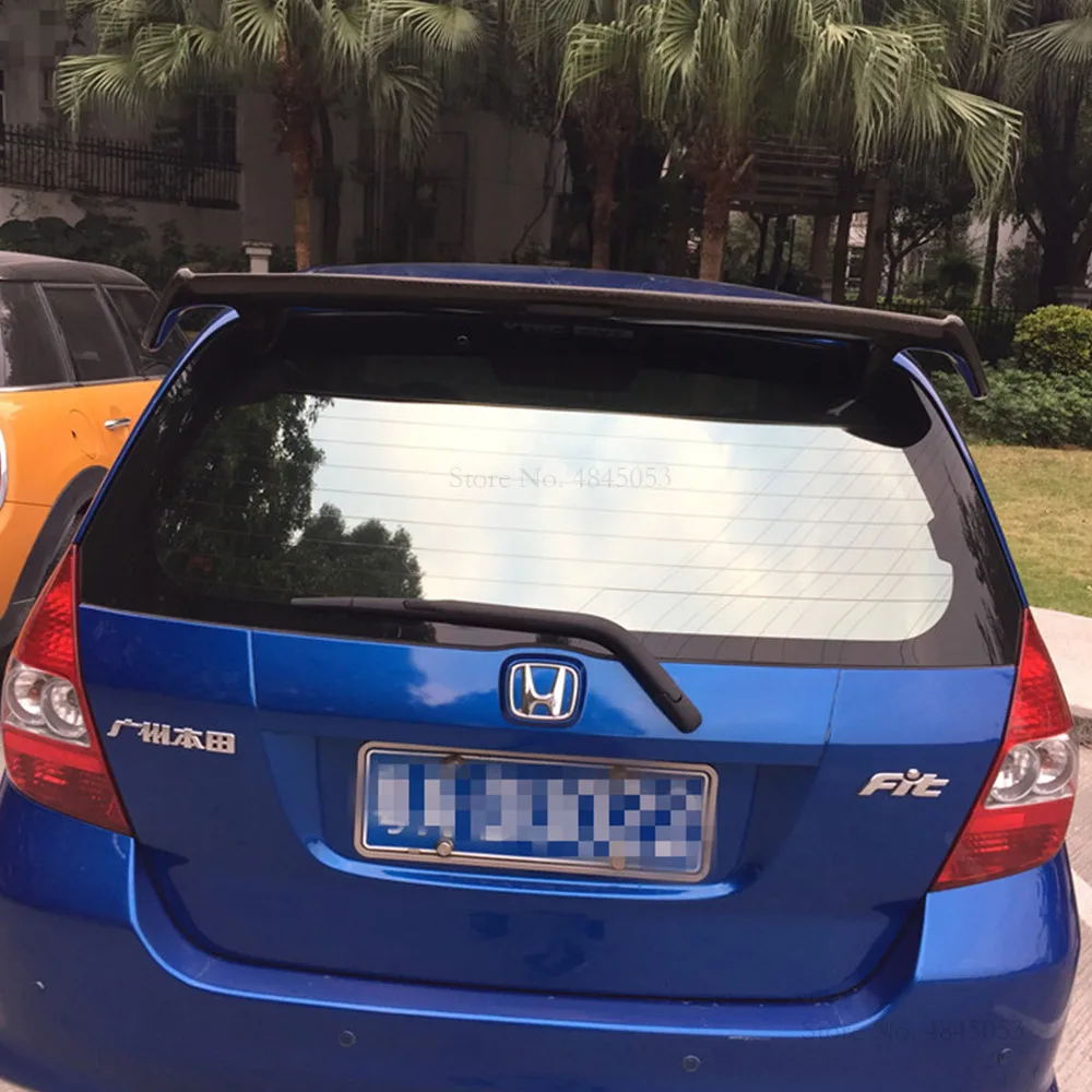 Черный Автомобильный спойлер для Honda Fit 2004-2007 белый задний из АБС-пластика